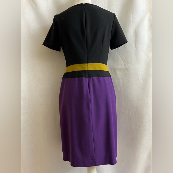 Zipper back, beautiful, color block dress - Picture 3 of 6